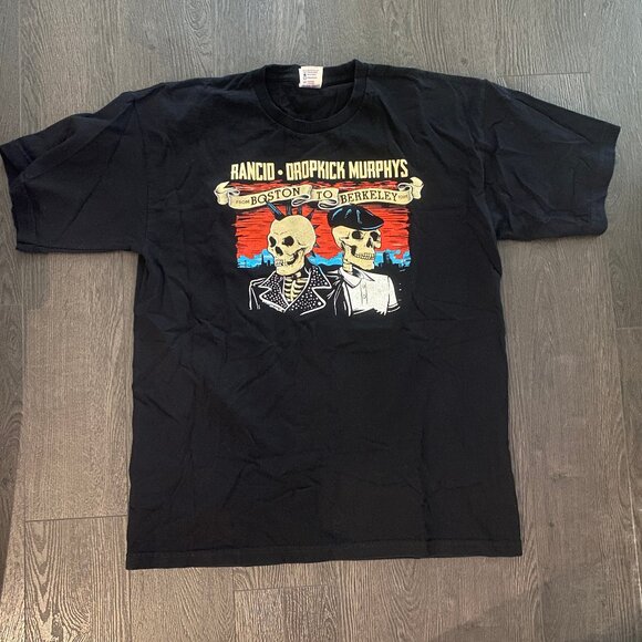 RANCID DROPKICK MURPHY'S FROM BOSTON TO BERKELEY TOUR SHIRT SIZE LARGE - Picture 1 of 7